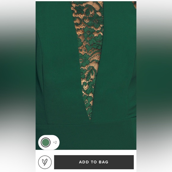 Lulus size small hunter green bridesmaid or wedding guest dress - Picture 4 of 9